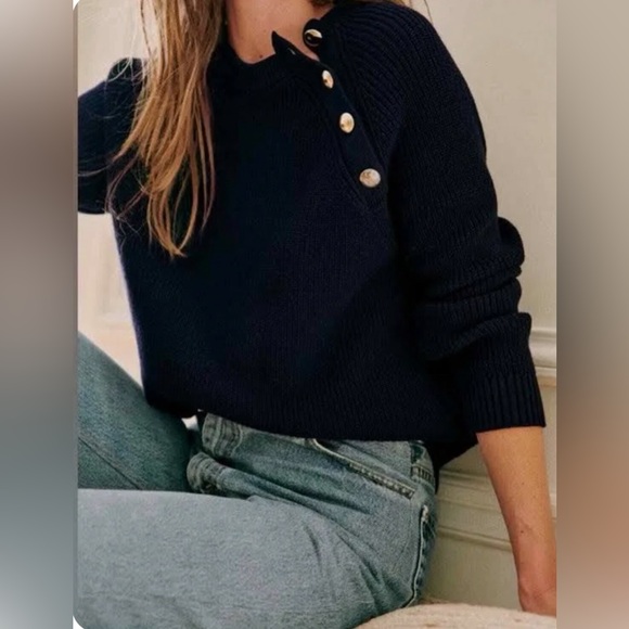 SÉZANE Gary sweater in navy size XXS - Picture 2 of 4